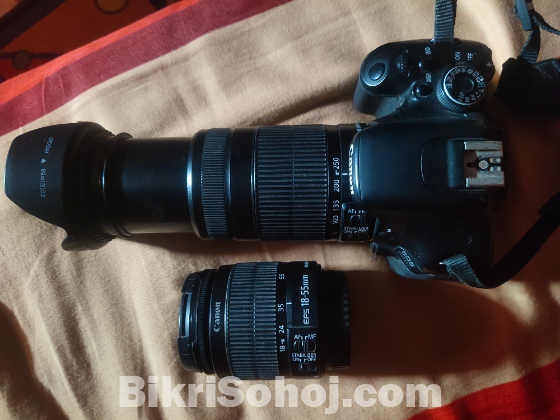 Canon 600D with kit lens,55-250 Zoom lens